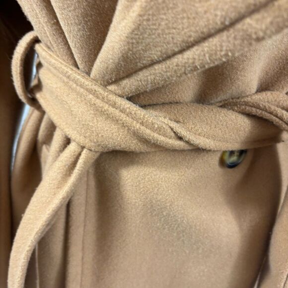 Ladies Avec Les Filles Camel Color Oversized Collar Hooded Coat Size Small - Picture 5 of 10